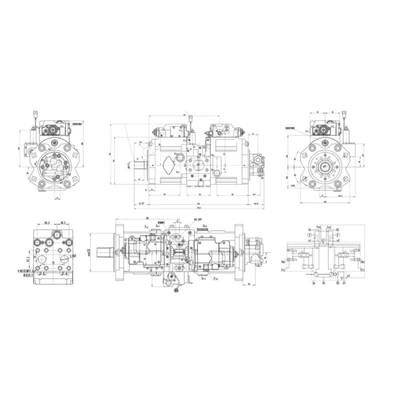 K3v112dtp Excavator Hydraulic Pump For  9N24-12T R225-9T DX225 9P12-12T R225-9 R265-9 R275-9 9C32-14T JCB220